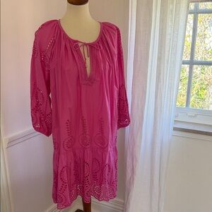 Melissa Odabash Pink Eyelet Dress/coverup